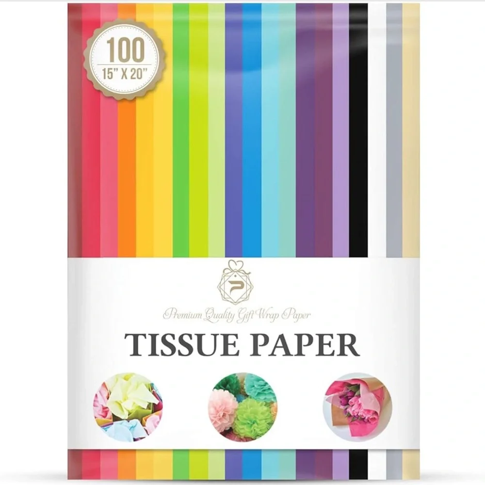 Colorful Tissue Paper Pack - 100 Sheets